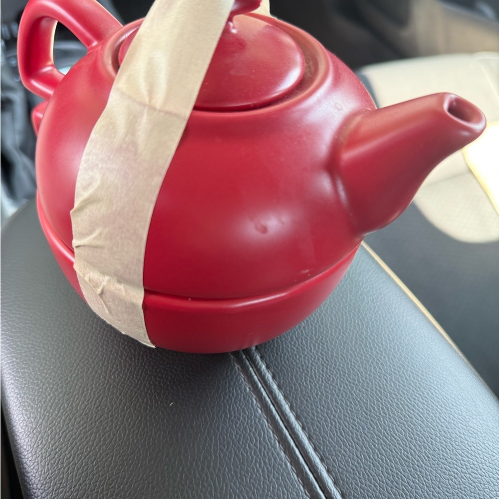 Modern Red Teapot for Coffee and Tea Lovers